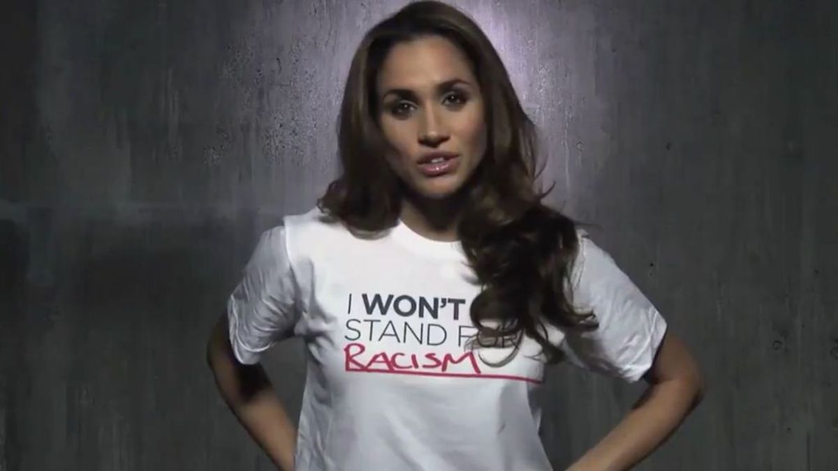 Meghan Markle participó en una campaña para luchar contra el racismo: "He escuchado insultos y chistes ofensivos"