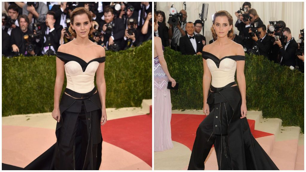 Emma Watson, con su vestido de Calvin Klein en la 'Met Gala'.