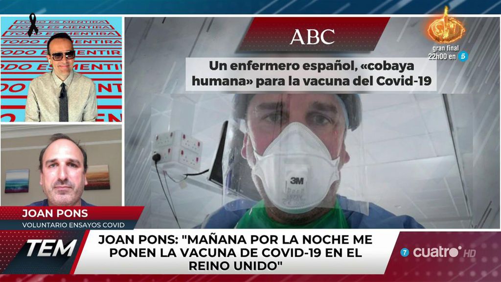 Un enfermero español, cobaya humana contra el coronavirus Todo es mentira 2020 Programa 353