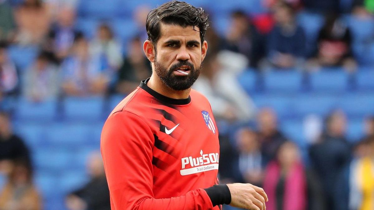 Diego Costa, antes de un partido con el Atlético.