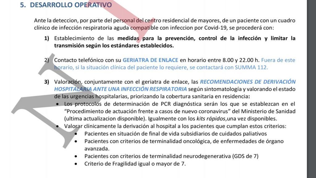 El 25 de marzo se elimina la palabra 'exclusión'y se habla sólo de recomendaciones