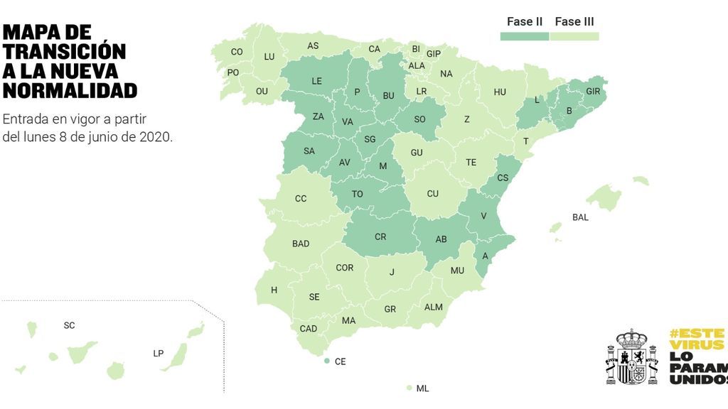 Sanidad da luz verde a todas las propuestas de cambio de fase: media España en fase 3, y Madrid y Barcelona en 2