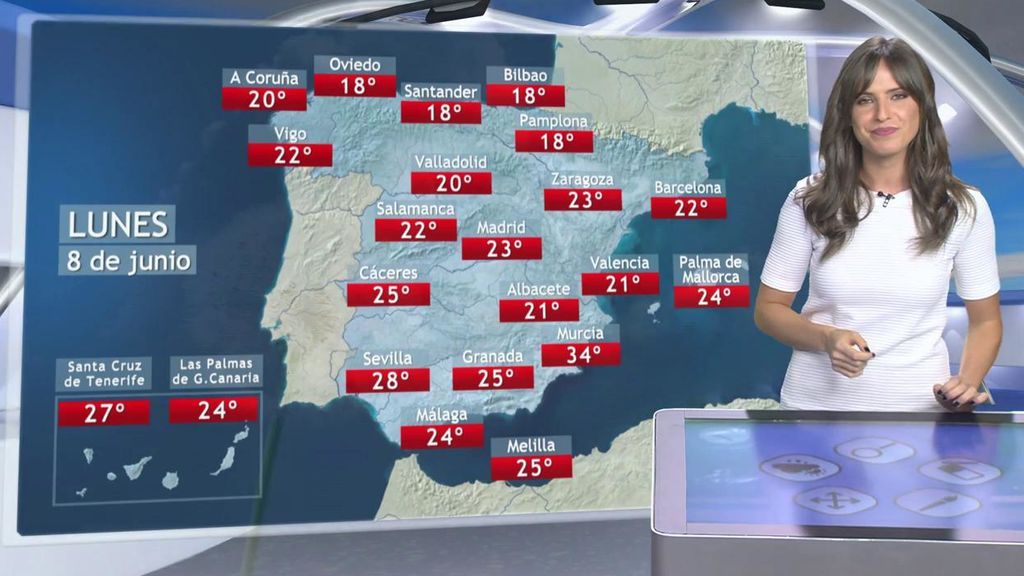 La vaguada se desplaza hacia el este el martes