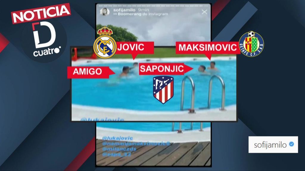 Jovic, Maksimovic y Saponjic se van juntos de barbacoa y desoyen las recomendaciones  sanitarias de LaLiga