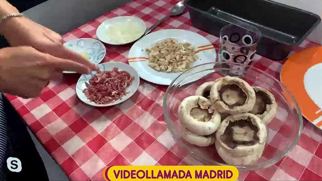 Belén Esteban nos cocina champiñones con jamón