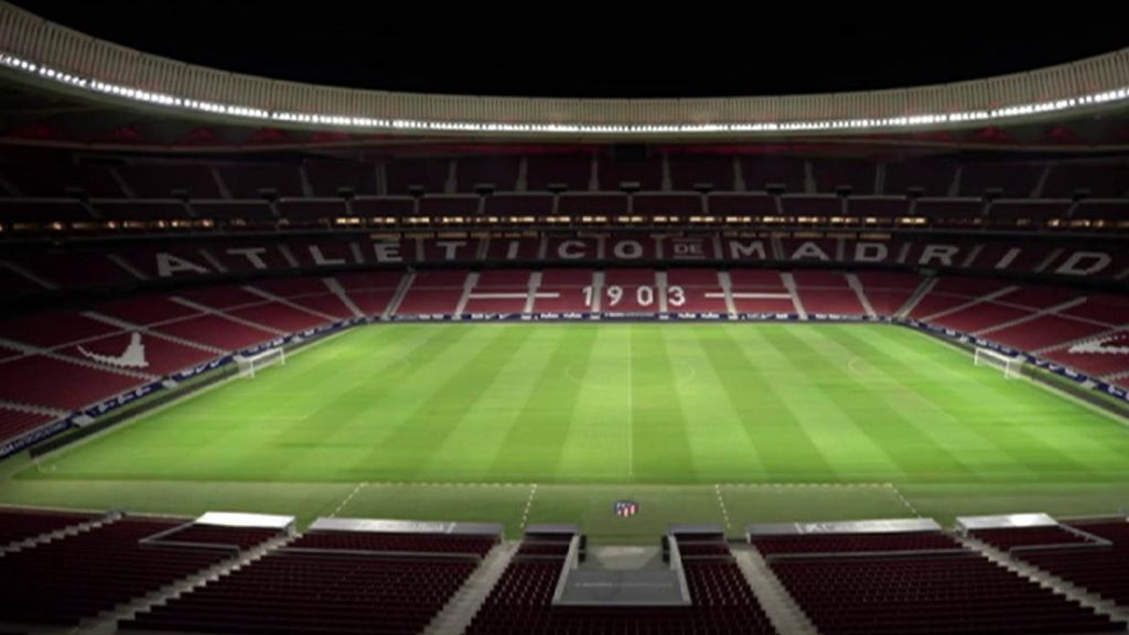 El Wanda Metropolitano, sin público en la grada.