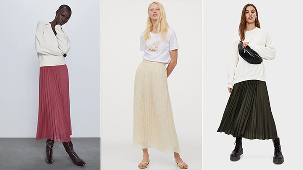Faldas de Zara, H & M y Bershka