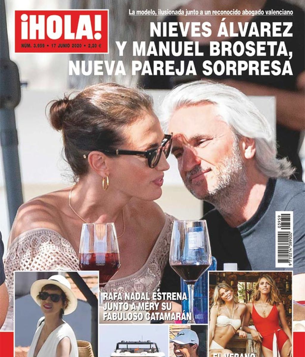 Nieves Álvarez junto a Manuel Broseta en la portada de Hola