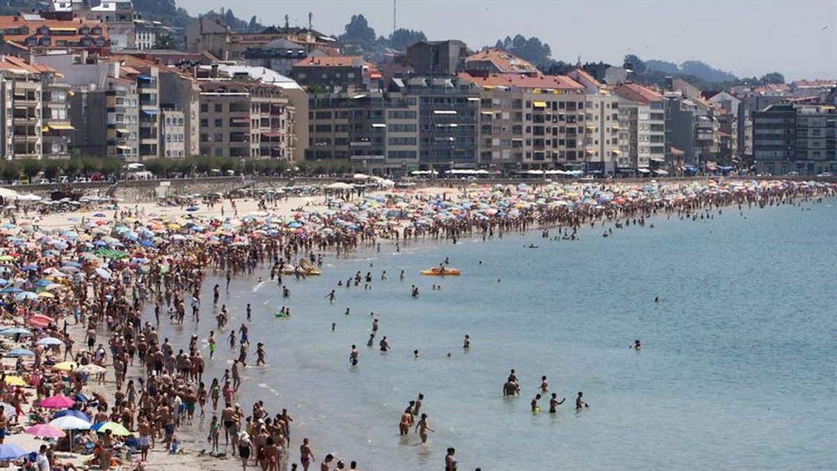 Imagen de la playa de Silgar, en Sanxenxo Imagen de la playa de Silgar, en Sanxenxo