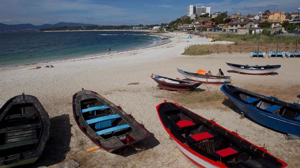 Vista general de la playa de A Fontaiña, Vigo