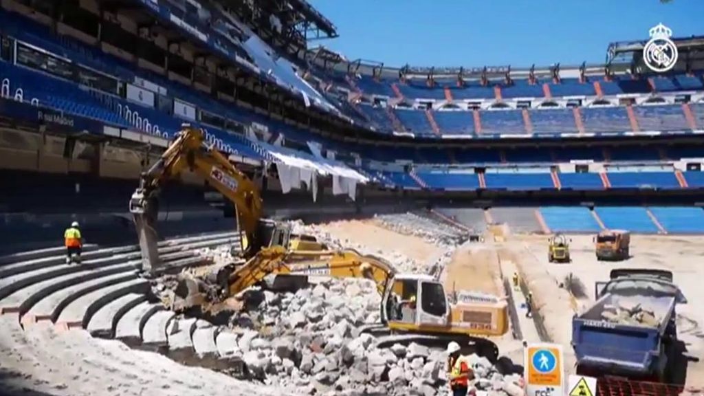 El Bernabéu, en obras.