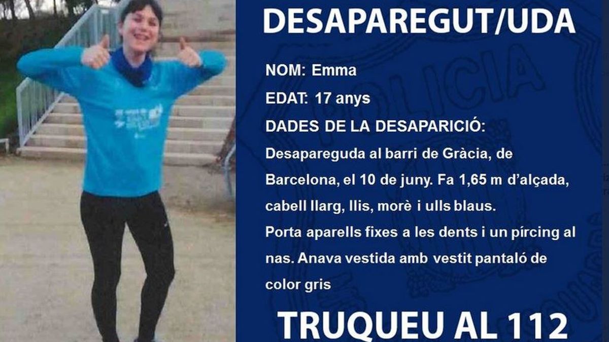 Encuentran sana y salva a Emma, la menor desaparecida en Barcelona