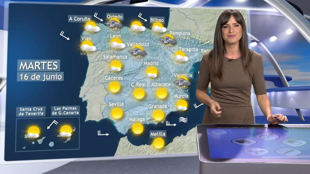 Lluvia en el norte y 30ºC en el sur: un frente afecta a la mitad de España el martes