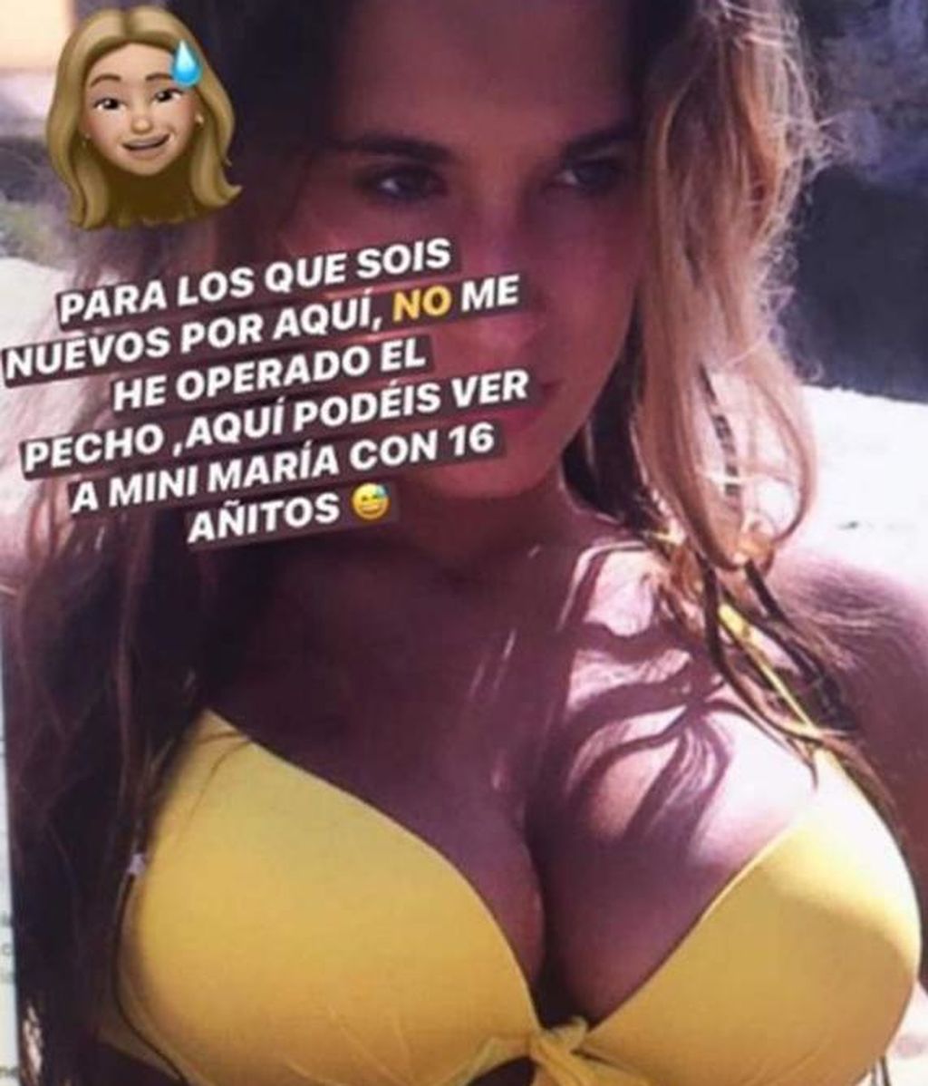 María Pombo con 16 años