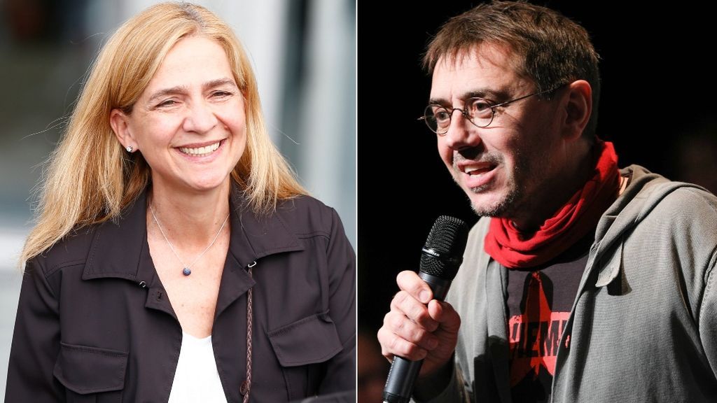 Juan Carlos Monedero y la infanta Cristina