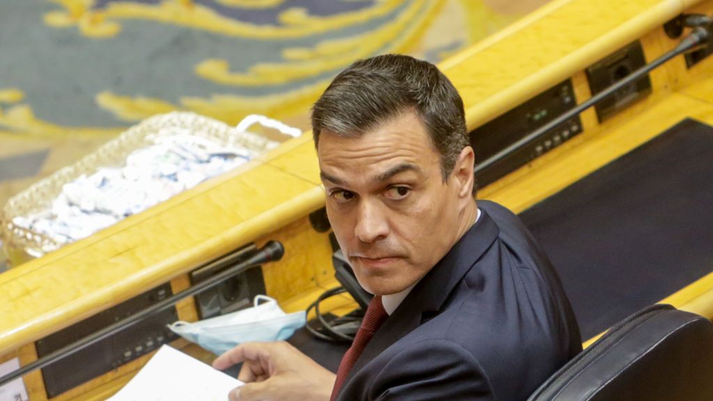 El presidente del Gobierno, Pedro Sánchez, en su escaño del Senado El presidente del Gobierno, Pedro Sánchez, en su escaño del Senado