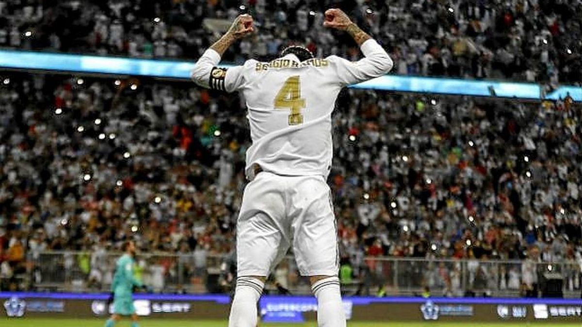 Sergio Ramos celebrando un gol