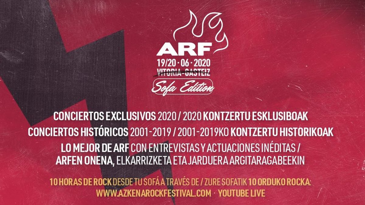 Conciertos desde el sofá: El festival Azkena Rock se realizará en formato 'online'