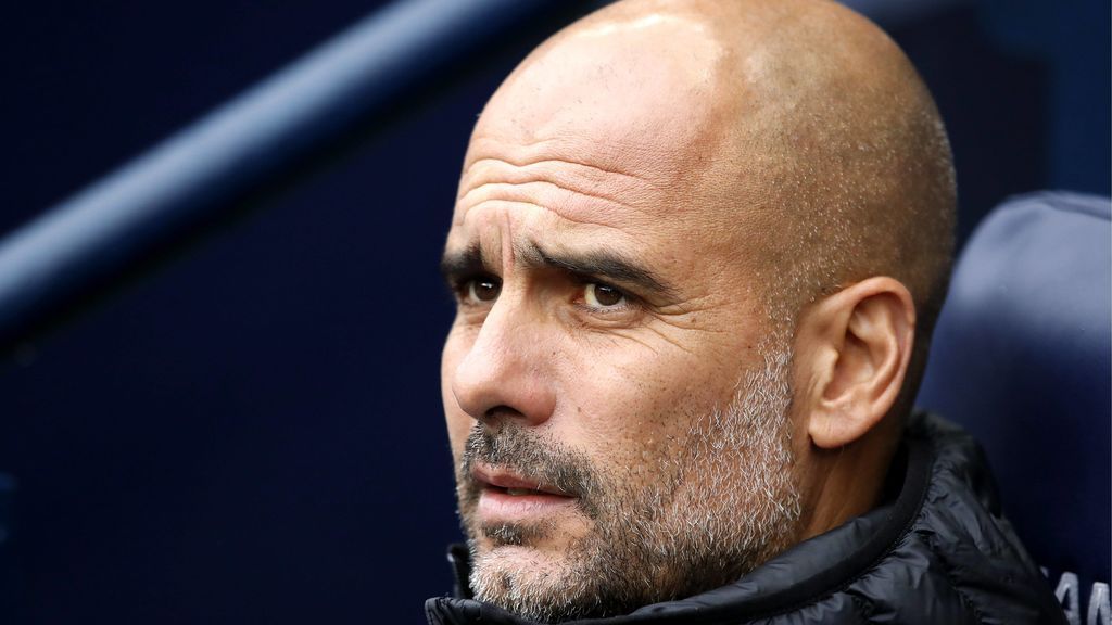 Pep Guardiola, en un partido del Manchester City.