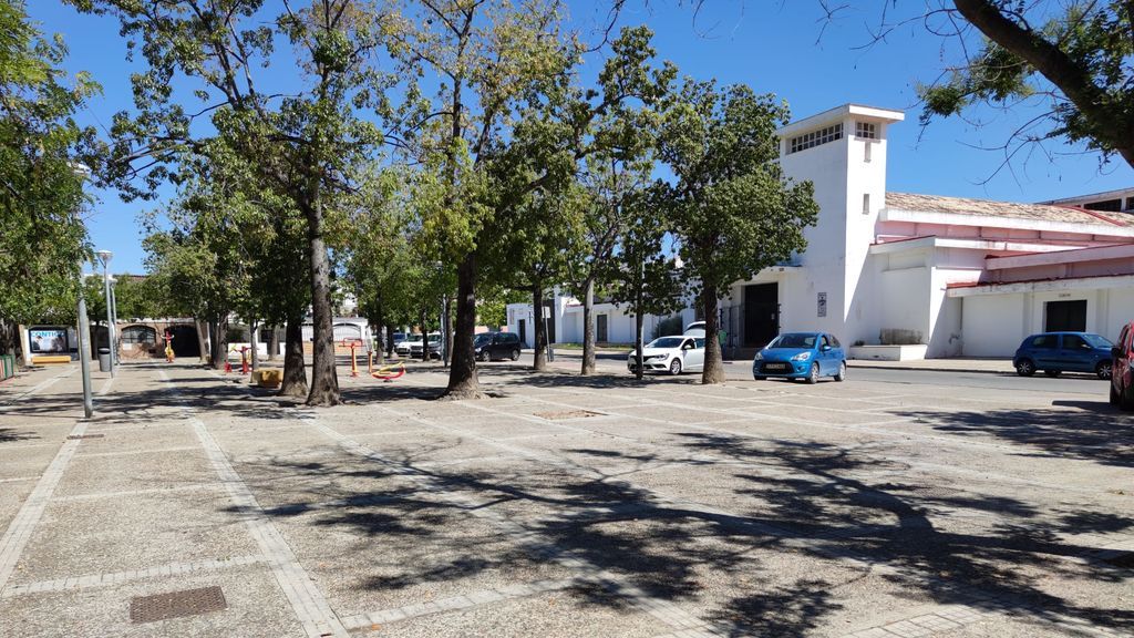 La plaza de San Rafael de Jerez, donde se encuentra la parroquia