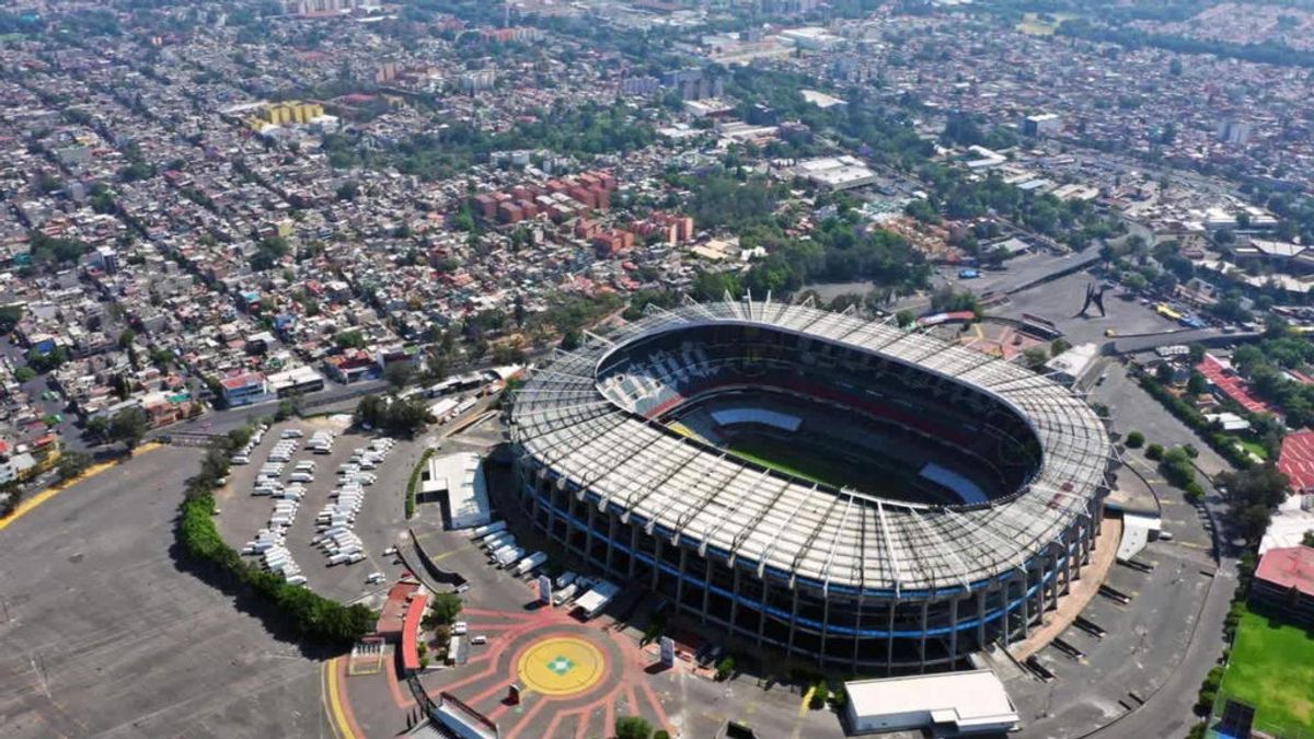 Imagen aérea del Estadio Azteca de México