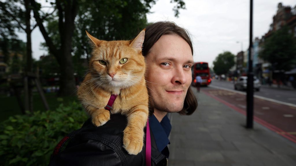 James Bowen y su gato Bob James Bowen y su gato Bob