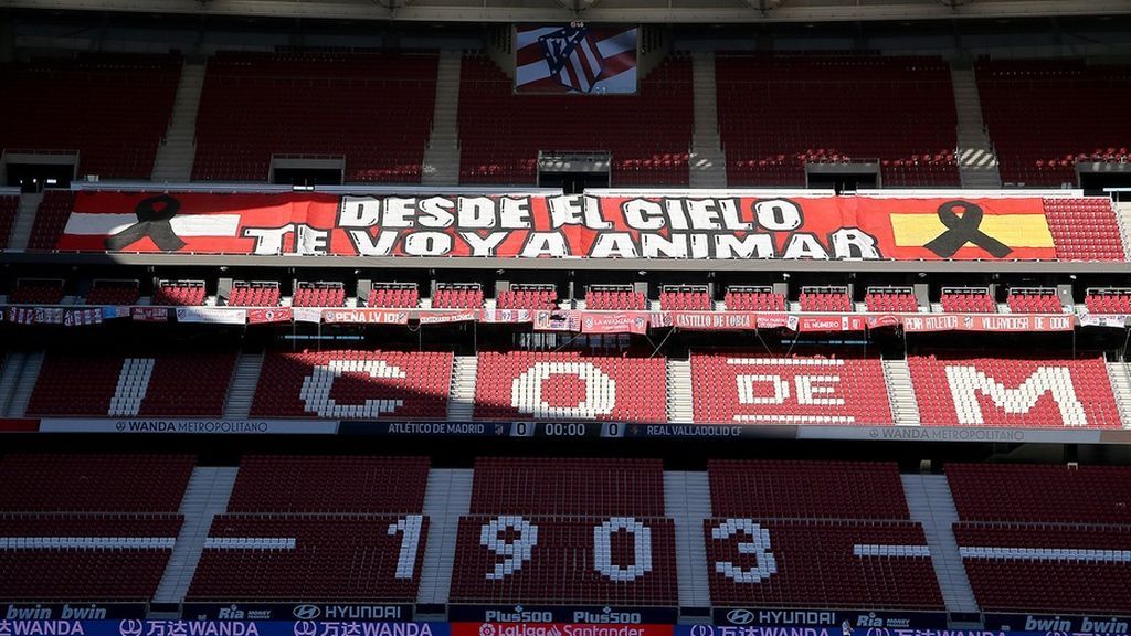 El Atlético de Madrid rinde homenaje a sus socios fallecidos por el coronavirus