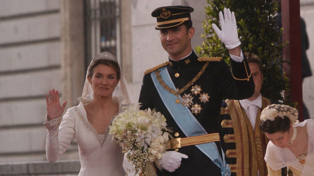 Los Reyes de España el día de su boda