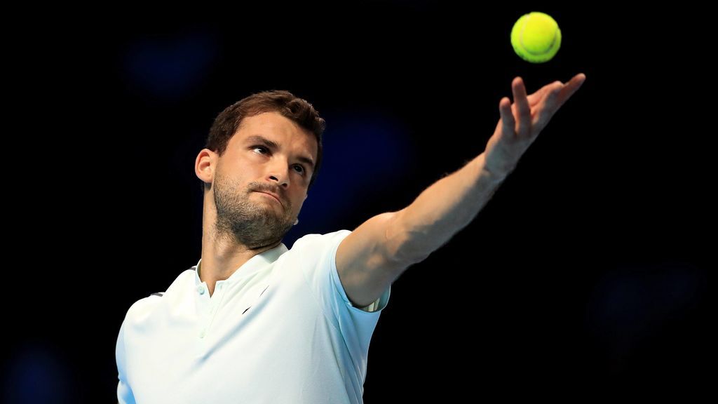 Gregor Dimitrov, en un partido de tenis.