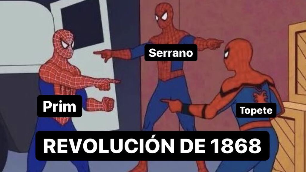 Una estudiante resume el temario de selectividad de historia de España con memes