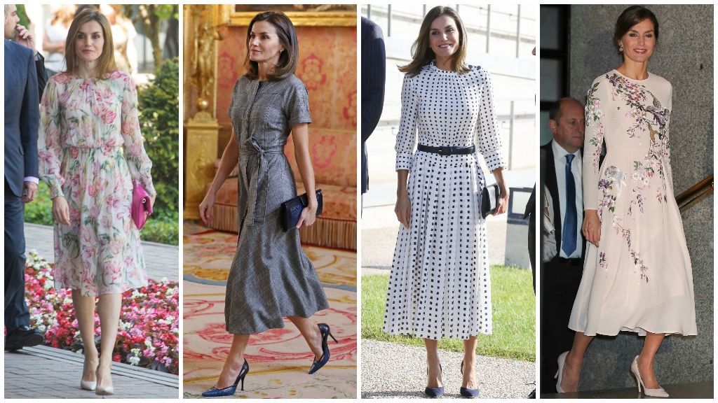 Los lleva ¡y repite! Todos los vestidos low cost de Letizia.