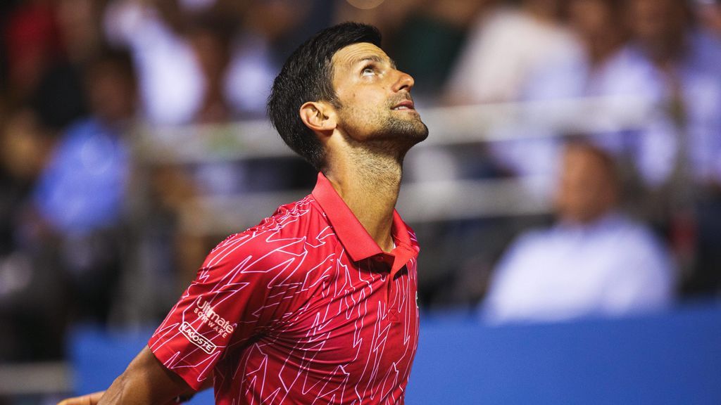 Novak Djokovic, en un partido. Novak Djokovic, en un partido.