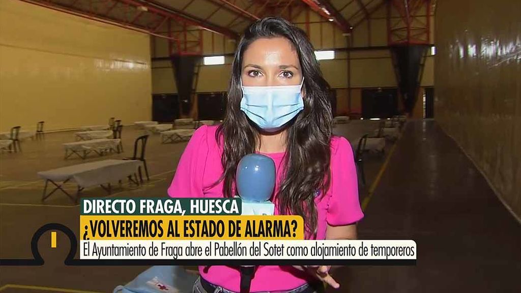 Habilitan en Aragón un pabellón para trabajadores temporeros para evitar rebrotes de coronavirus