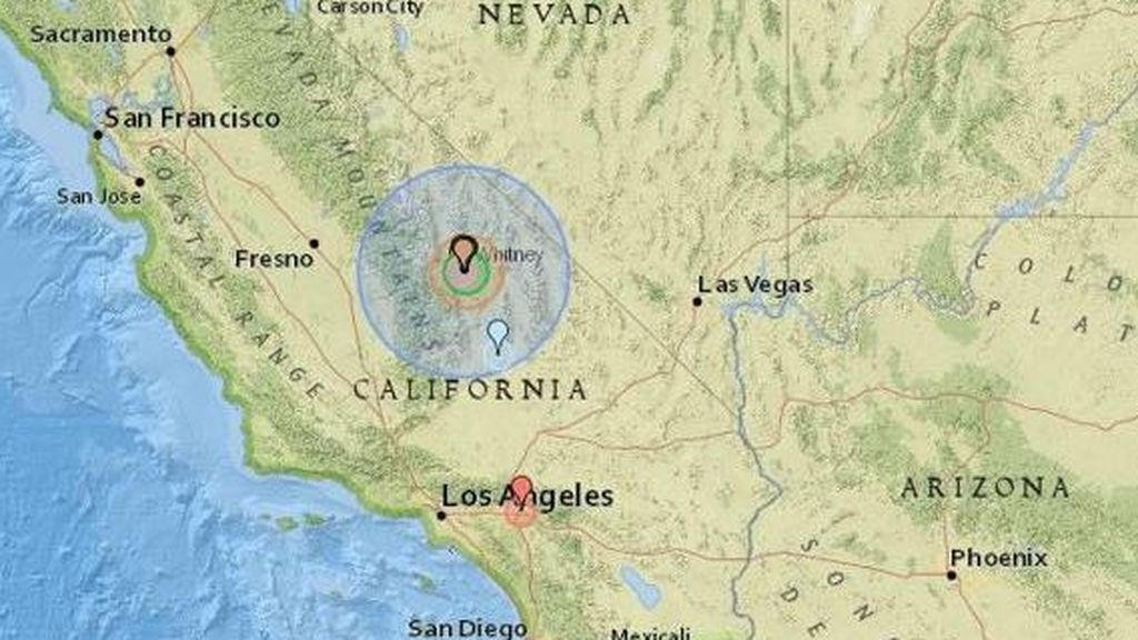 Un terremoto de 5.8 grados sacude el estado de California Un terremoto de 5.8 grados sacude el estado de California