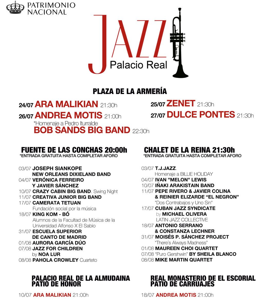 Cartel Jazz Palacio Real