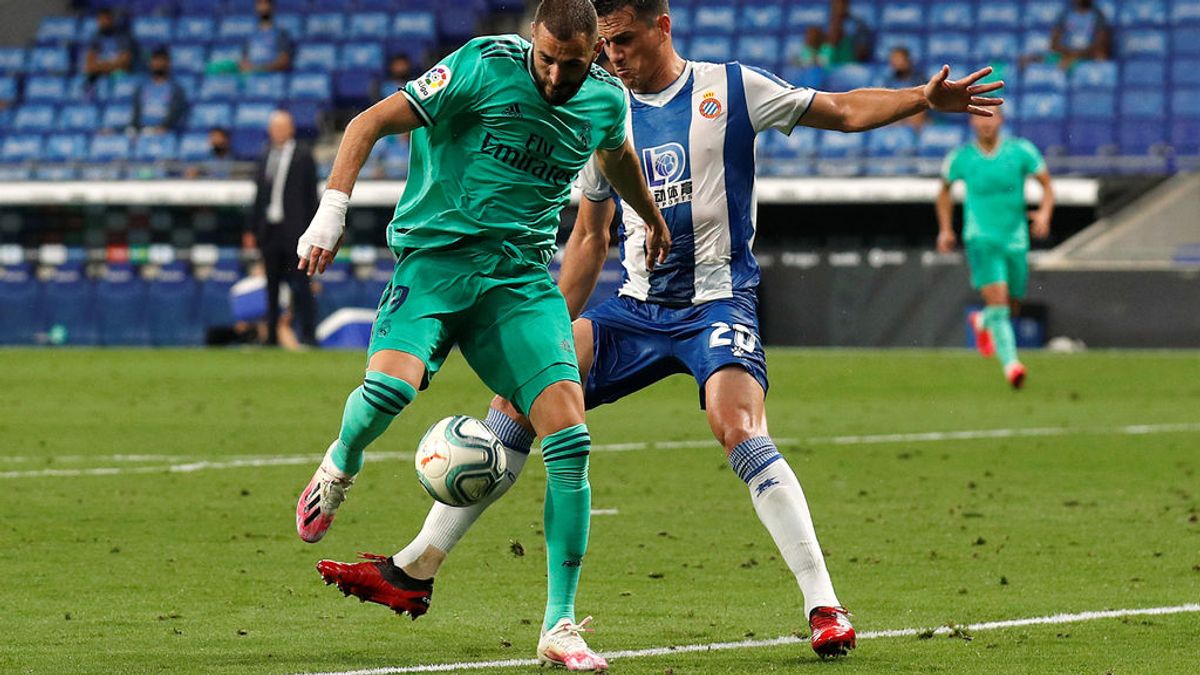 La magia de Benzema acerca La Liga al Real Madrid y hunde al Espanyol