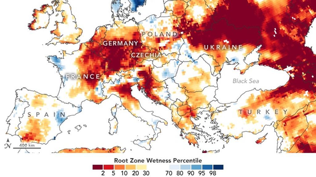 Nivel de aguas freáticas a nivel raticular en Europa