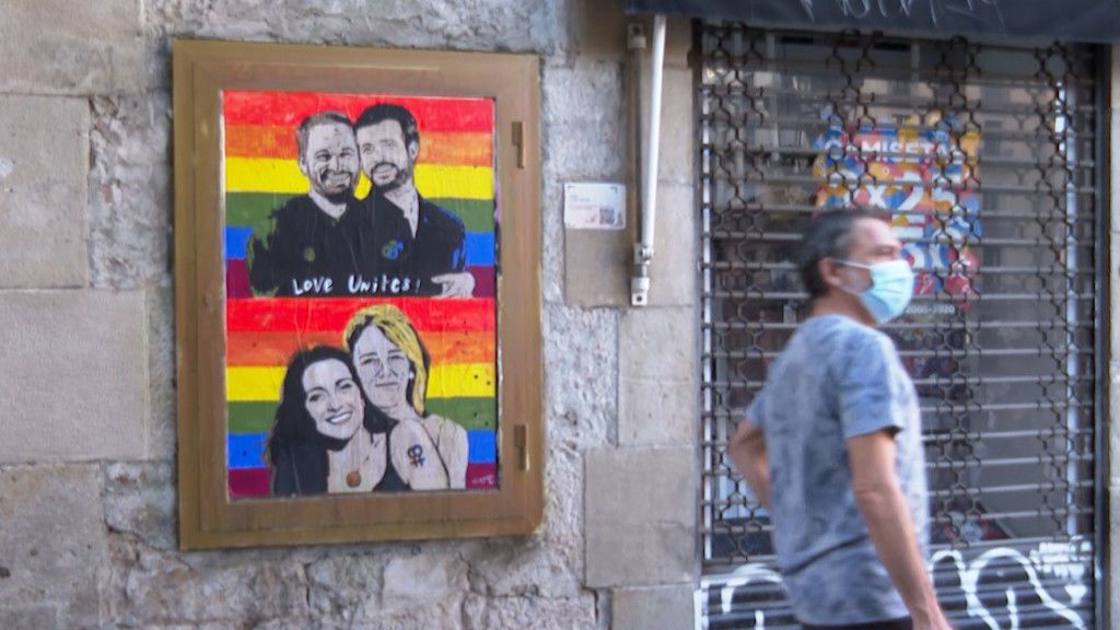 Casado con Abascal y Arrimadas con Álvarez de Toledo: el último mural de Tvboy por el Día del Orgullo Gay Casado con Abascal y Arrimadas con Álvarez de Toledo: el último mural de Tvboy por el Día del Orgullo Gay
