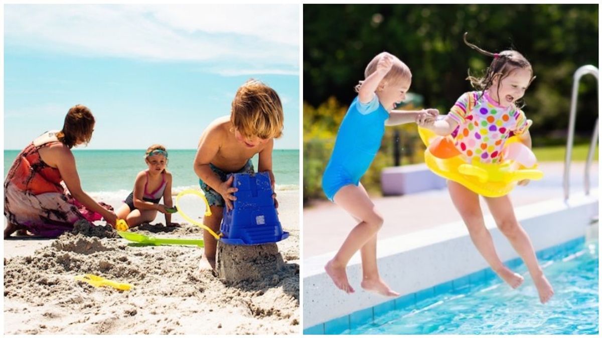 ¿Piscina o playa? ¿Cuál es la mejor opción para los niños?