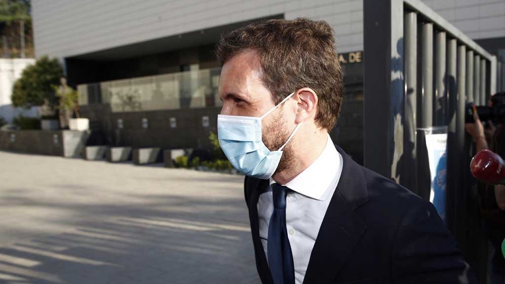 Pablo Casado, en el funeral del hijo de Ana Obregón