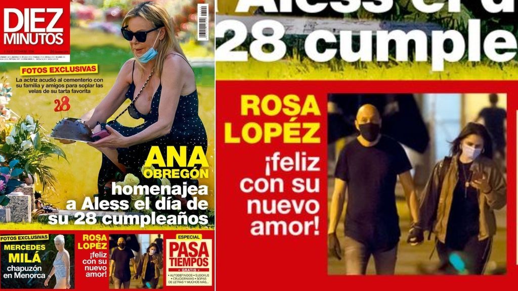 Rosa López y su novio, en portada