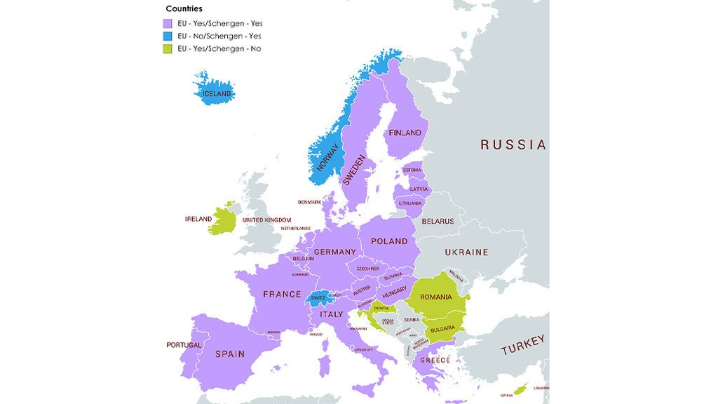 mapa schengen