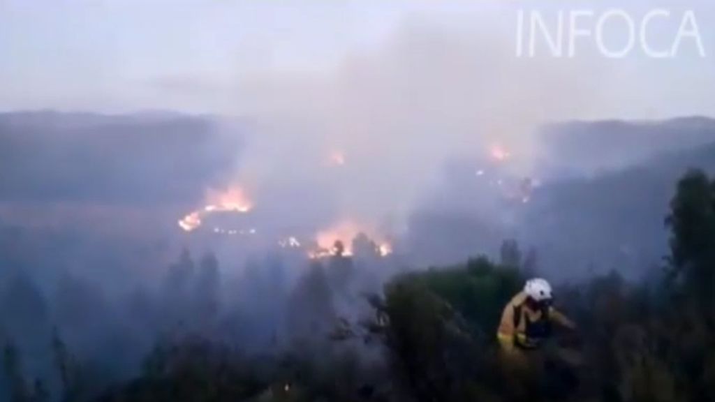 Incendio en la sierra de Huelva