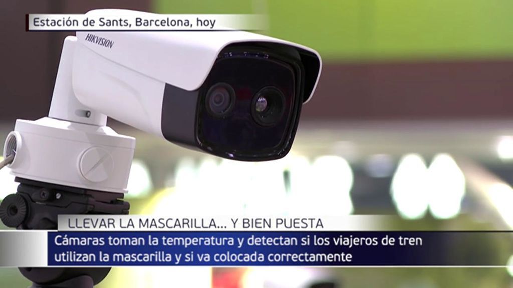 La estación barcelonesa de Sants estrena cámaras para controlar la temperatura y el uso de mascarilla
