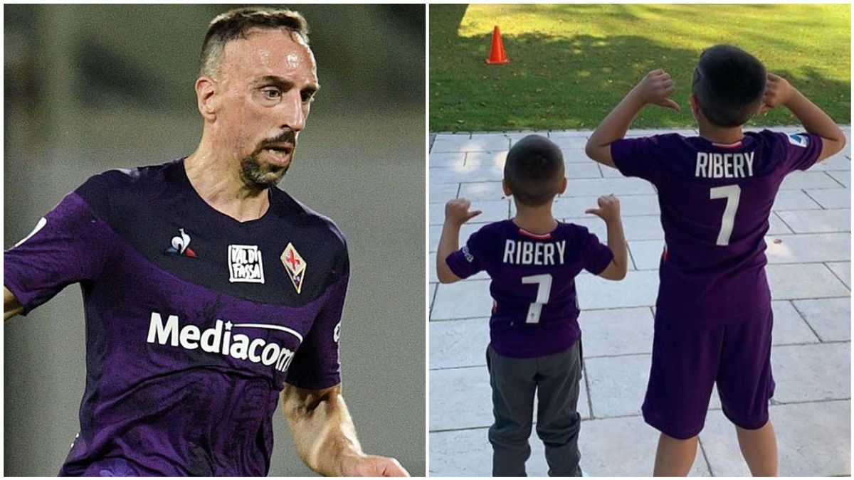 Ribery, con la Fiorentina, y sus hijos en Instagram. Ribery, con la Fiorentina, y sus hijos en Instagram.