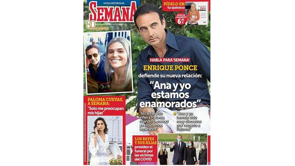 Enrique Ponce, portada de Semana por su divorcio de Paloma Cuevas
