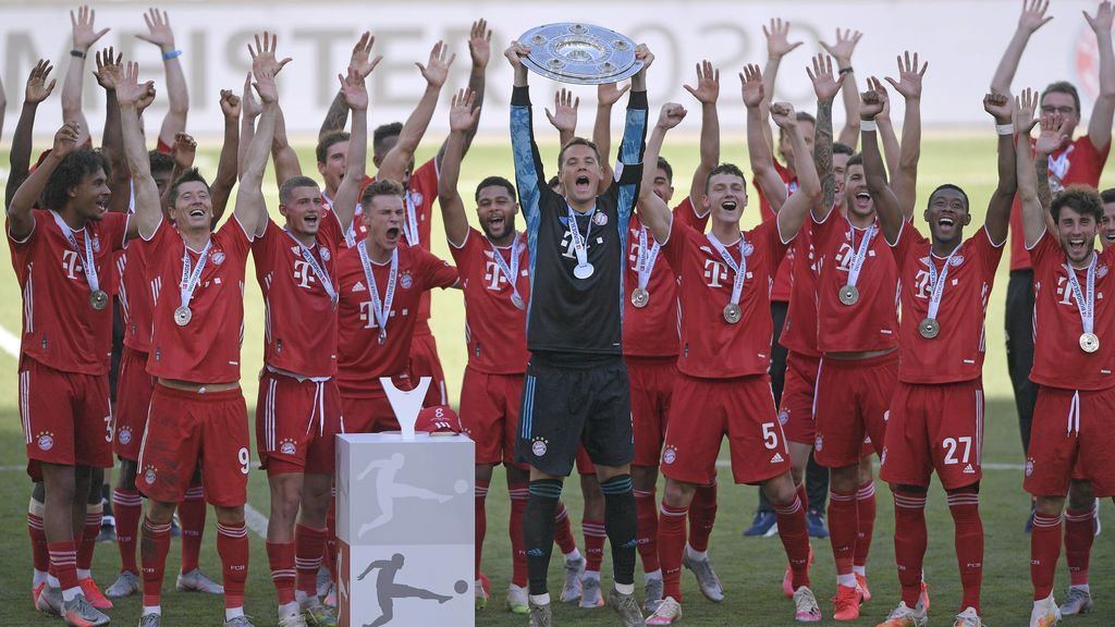 Bayern celebrando un título de la Bundesliga