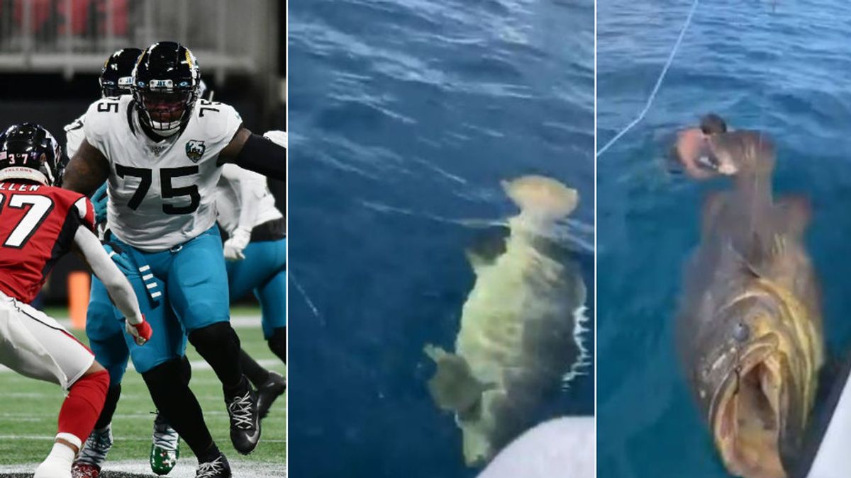Una estrella de la NFL pesca un ‘Goliat’, un pez de 182 kilos: “Es como parar un autobús” Una estrella de la NFL pesca un ‘Goliat’, un pez de 182 kilos: “Es como parar un autobús”