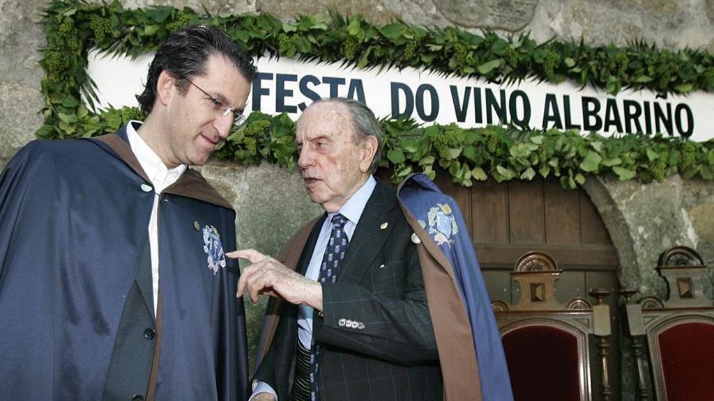 Feijóo con Manuel Fraga en la fiesta del Albariño en 2011