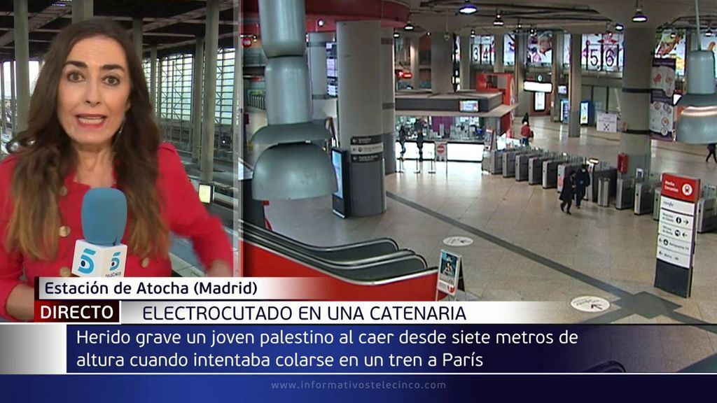 Explosión en la estación de Atocha tras caer un hombre a una catenaria